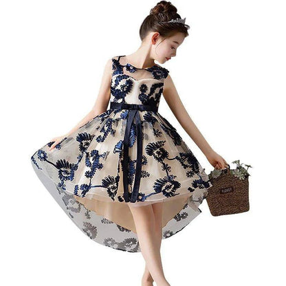 Enchanting Floral Lace Girls' Wedding Dress: Perfect for Special Occasions - Home Kartz