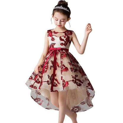 Enchanting Floral Lace Girls' Wedding Dress: Perfect for Special Occasions - Home Kartz