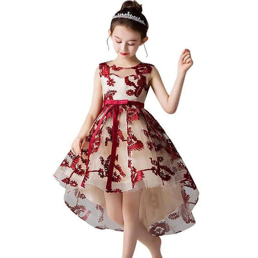 Enchanting Floral Lace Girls' Wedding Dress: Perfect for Special Occasions - Home Kartz