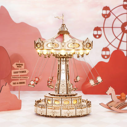 Create, Listen & Relax - Craft Your Own Dreamy Wooden Musical Carousel!