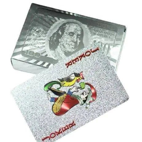 Premium Gold Silver Veneer Poker Deck – Elevate Your Game Night - Home Kartz