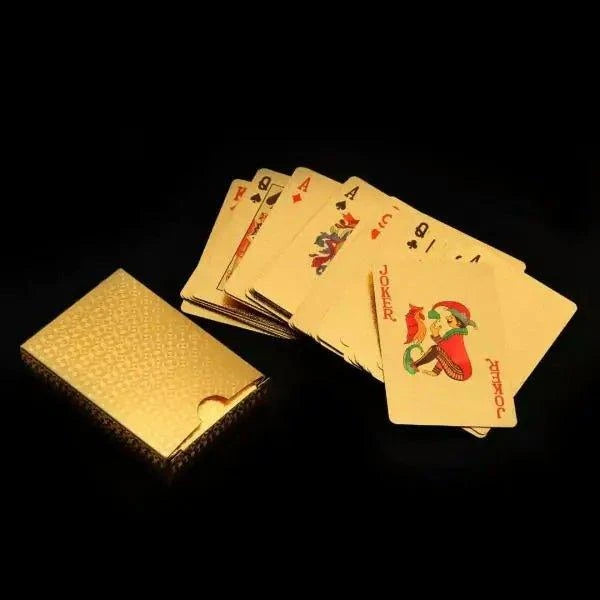 Premium Gold Silver Veneer Poker Deck – Elevate Your Game Night - Home Kartz