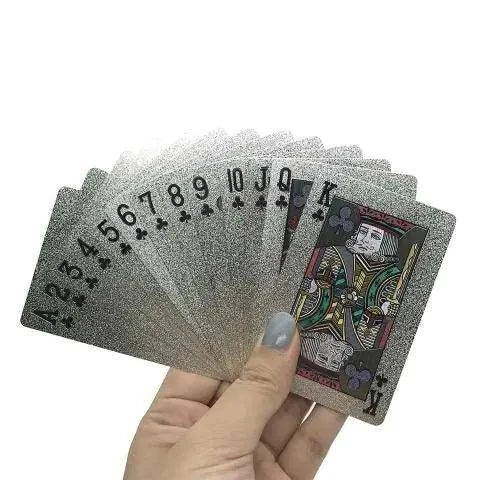 Premium Gold Silver Veneer Poker Deck – Elevate Your Game Night - Home Kartz