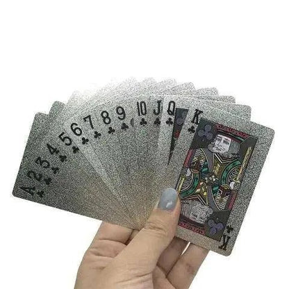 Premium Gold Silver Veneer Poker Deck – Elevate Your Game Night - Home Kartz