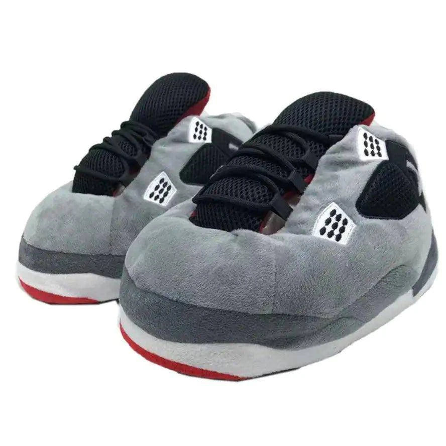 Grey Novelty Sneaker Slippers: Style and Comfort Combined! - Home Kartz