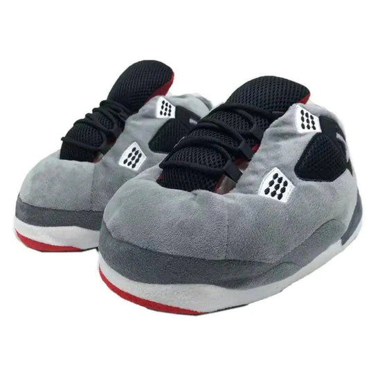 Grey Novelty Sneaker Slippers: Style and Comfort Combined! - Home Kartz
