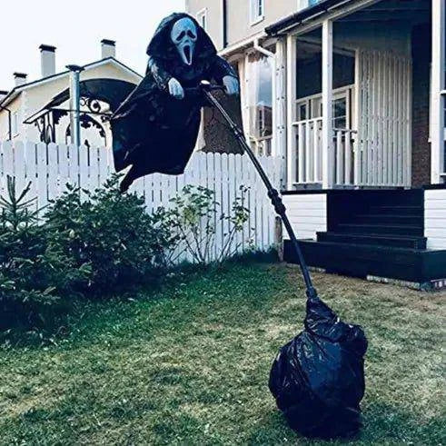 Haunting Halloween Ghost Face Scarecrow – Spook Up Your Yard with Eerie Charm - Home Kartz
