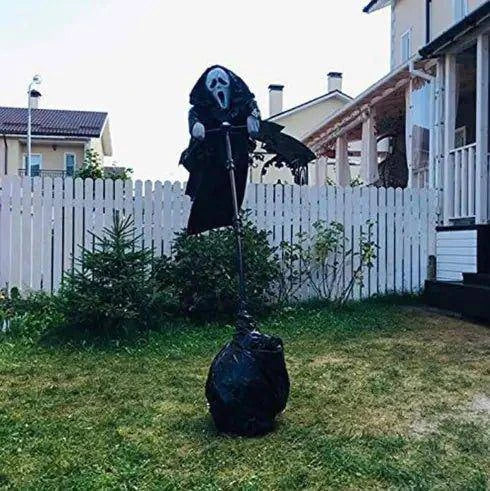 Haunting Halloween Ghost Face Scarecrow – Spook Up Your Yard with Eerie Charm - Home Kartz