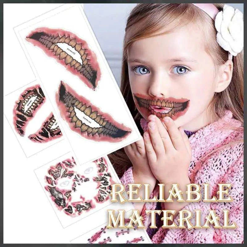 Halloween Ghost Teeth Sticker – 10-Piece Set for Spooky and Fun Costumes - Home Kartz