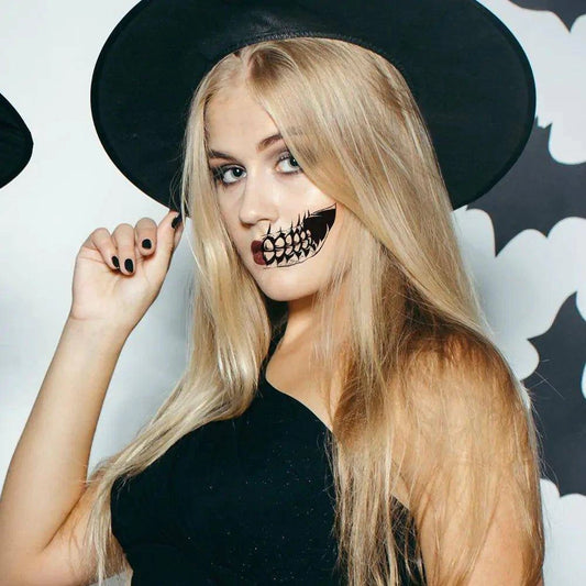 Halloween Ghost Teeth Sticker – 10-Piece Set for Spooky and Fun Costumes - Home Kartz