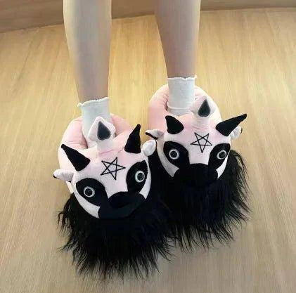 Halloween Horror Plush Slippers – Cozy Comfort with a Spooky Twist - Home Kartz