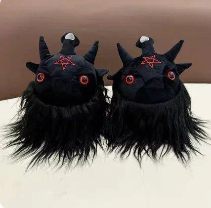 Halloween Horror Plush Slippers – Cozy Comfort with a Spooky Twist - Home Kartz