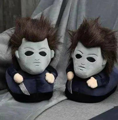 Halloween Horror Plush Slippers – Cozy Comfort with a Spooky Twist - Home Kartz