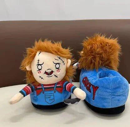 Halloween Horror Plush Slippers – Cozy Comfort with a Spooky Twist - Home Kartz