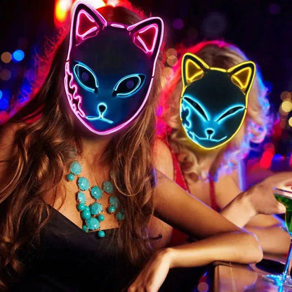 Illuminate Your Look with the Halloween LED Cat Mask 🎃 - Home Kartz