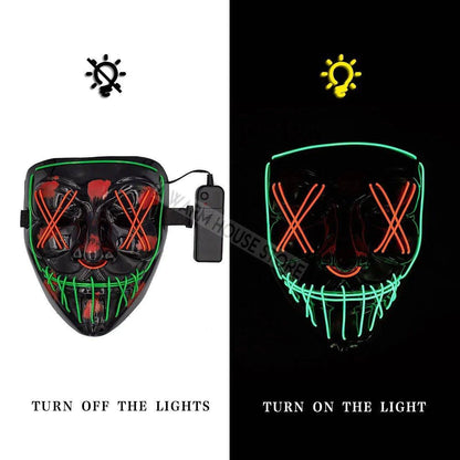 LED Halloween Mask – Light Up Your Halloween Costume with Eerie Glow - Home Kartz
