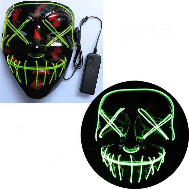 LED Halloween Mask – Light Up Your Halloween Costume with Eerie Glow - Home Kartz