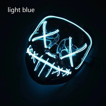 LED Halloween Mask – Light Up Your Halloween Costume with Eerie Glow - Home Kartz