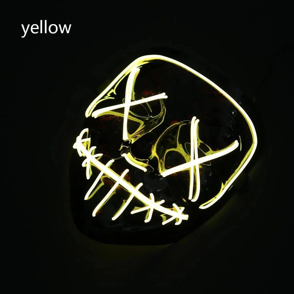 LED Halloween Mask – Light Up Your Halloween Costume with Eerie Glow - Home Kartz