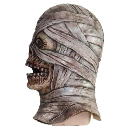 Terrifying Mummy Zombie Latex Mask – Realistic Halloween Costume Mask for Spooky Fun - Home Kartz