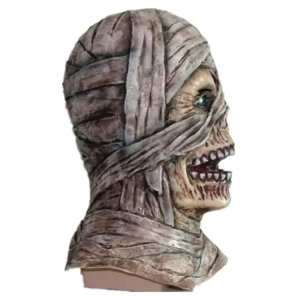 Terrifying Mummy Zombie Latex Mask – Realistic Halloween Costume Mask for Spooky Fun - Home Kartz