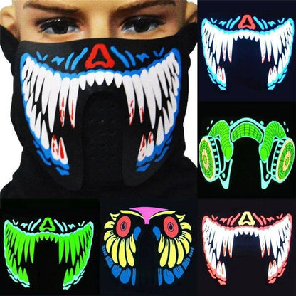 Light Up the Night with the Halloween Party LED Mask – Stand Out with Glowing Style! - Home Kartz