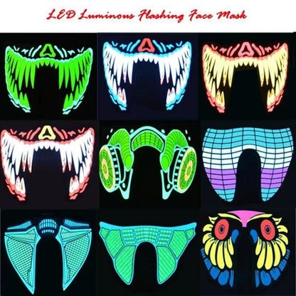 Light Up the Night with the Halloween Party LED Mask – Stand Out with Glowing Style! - Home Kartz