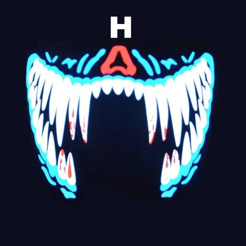 Light Up the Night with the Halloween Party LED Mask – Stand Out with Glowing Style! - Home Kartz
