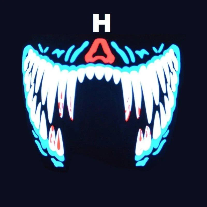 Light Up the Night with the Halloween Party LED Mask – Stand Out with Glowing Style! - Home Kartz