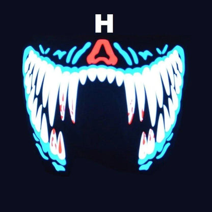 Light Up the Night with the Halloween Party LED Mask – Stand Out with Glowing Style! - Home Kartz
