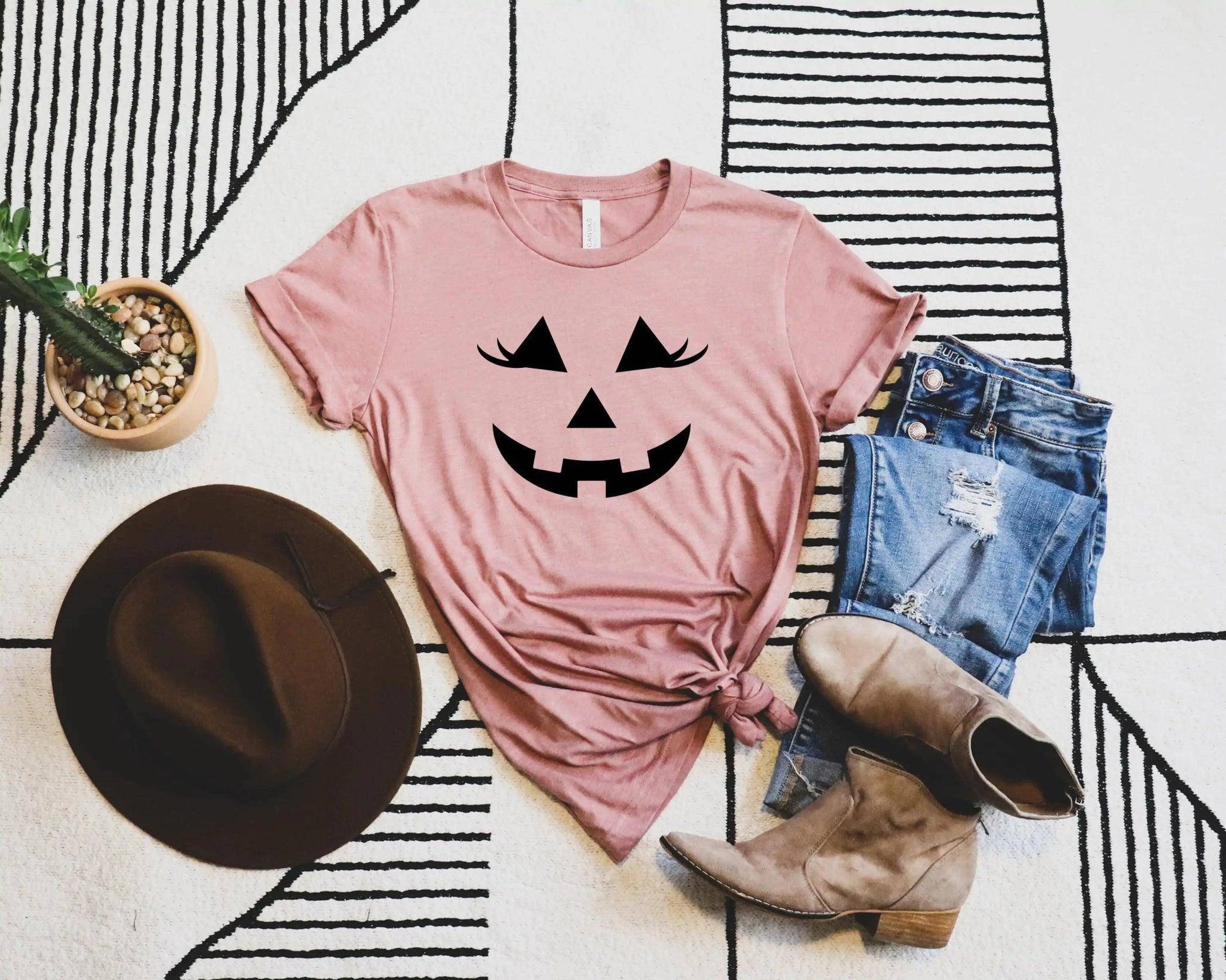 Halloween Pumpkin Face Shirt, Pumpkin Face Shirt, Halloween Outfit - Home Kartz