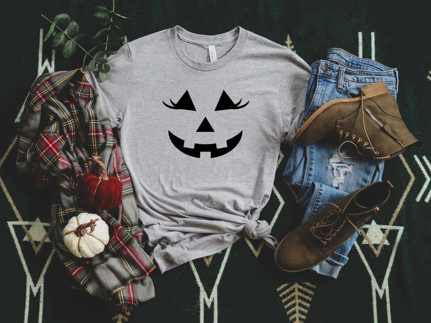 Halloween Pumpkin Face Shirt, Pumpkin Face Shirt, Halloween Outfit - Home Kartz