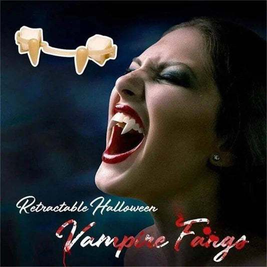 Spooky Halloween Vampire Dentures – Realistic Retractable Fangs for Costumes - Home Kartz