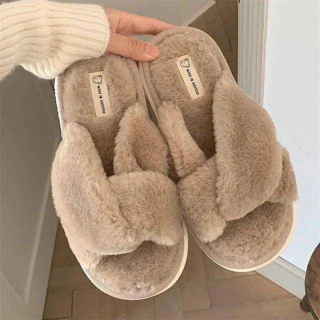 💖 Heart Love Fluffy Fur Slippers | Luxurious Comfort & Warmth for Cozy Days 🌟 - Home Kartz