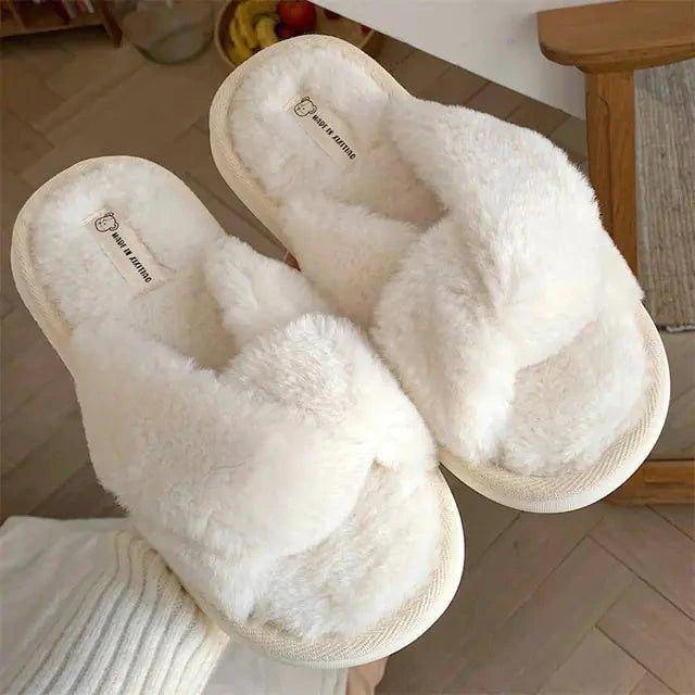 💖 Heart Love Fluffy Fur Slippers | Luxurious Comfort & Warmth for Cozy Days 🌟 - Home Kartz