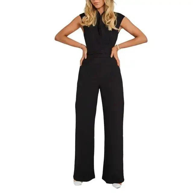 Unleash Elegance: High-Waist Wide Leg Summer Jumpsuit for Chic Seasonal Style - Home Kartz