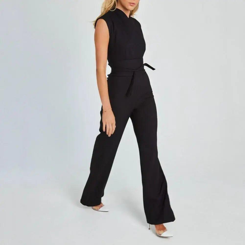 Unleash Elegance: High-Waist Wide Leg Summer Jumpsuit for Chic Seasonal Style - Home Kartz