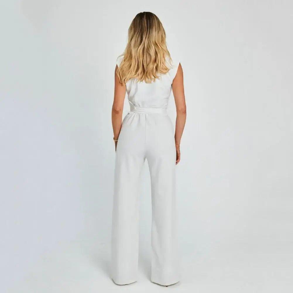 Unleash Elegance: High-Waist Wide Leg Summer Jumpsuit for Chic Seasonal Style - Home Kartz