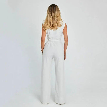 Unleash Elegance: High-Waist Wide Leg Summer Jumpsuit for Chic Seasonal Style - Home Kartz