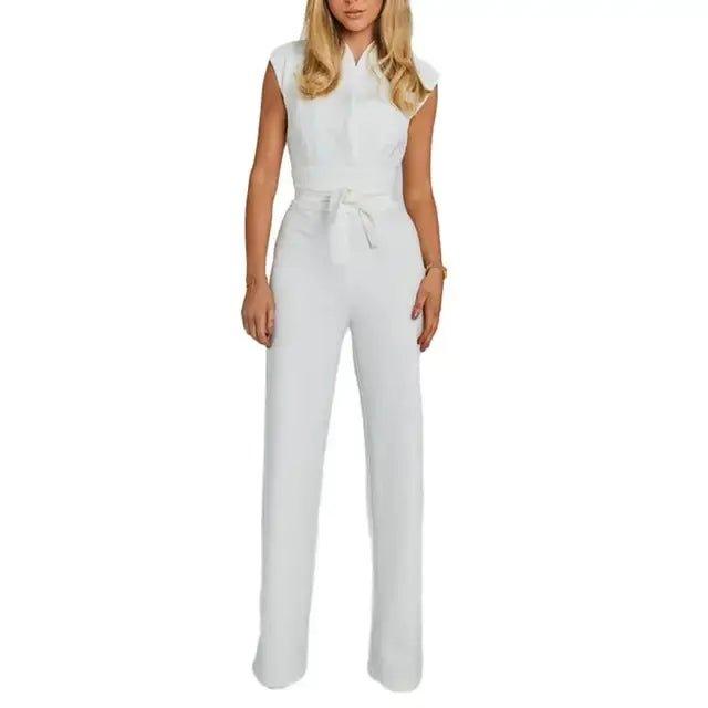 Unleash Elegance: High-Waist Wide Leg Summer Jumpsuit for Chic Seasonal Style - Home Kartz