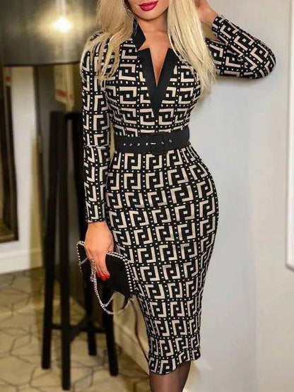 Sexy Long Sleeve Dress with Hip Design – Flattering and Bold - Home Kartz