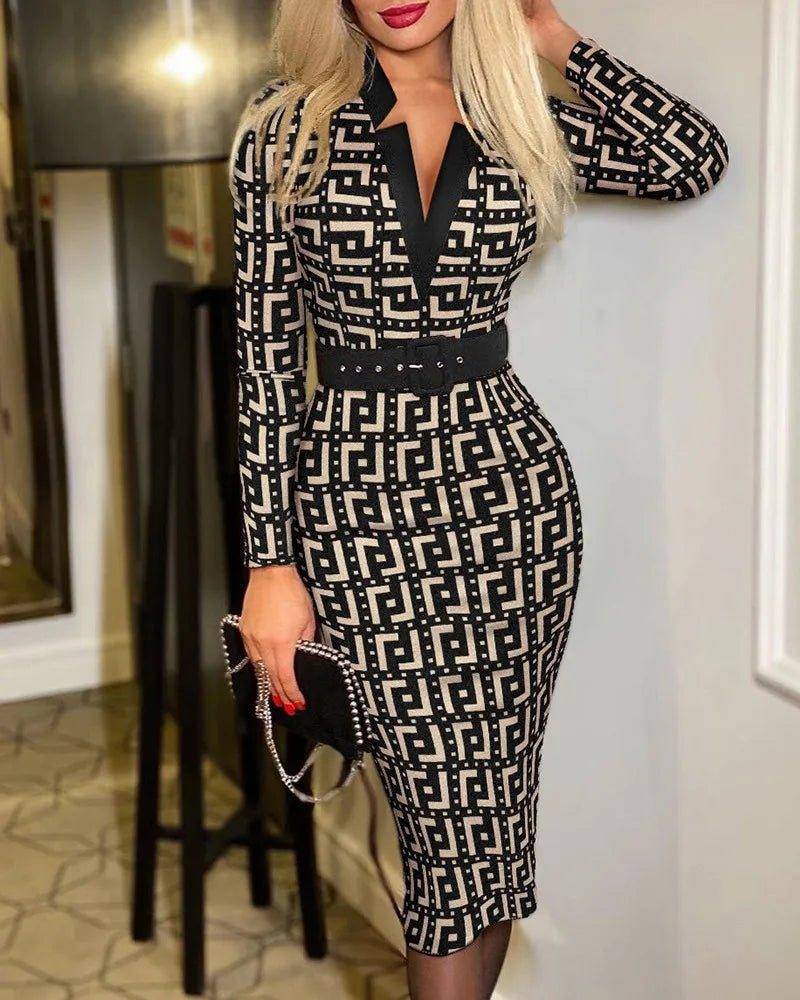 Sexy Long Sleeve Dress with Hip Design – Flattering and Bold - Home Kartz