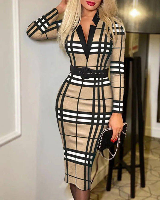 Sexy Long Sleeve Dress with Hip Design – Flattering and Bold - Home Kartz