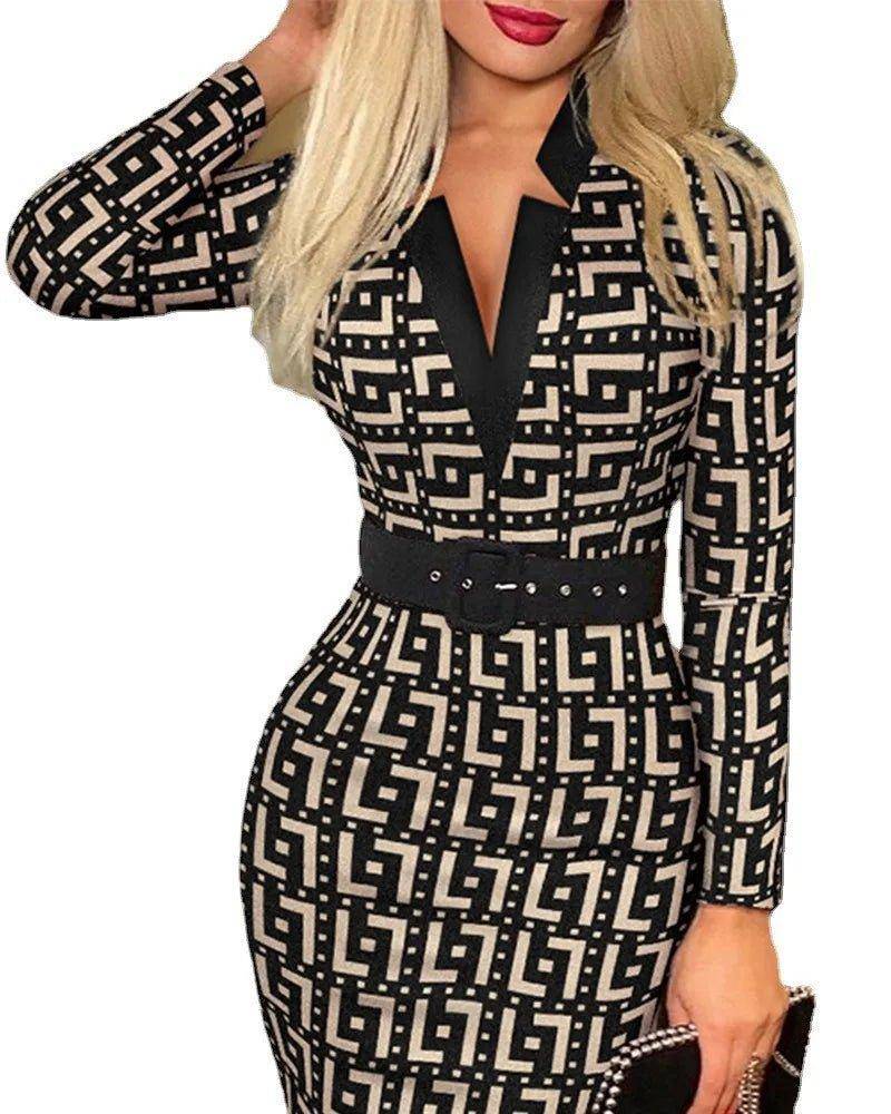 Sexy Long Sleeve Dress with Hip Design – Flattering and Bold - Home Kartz