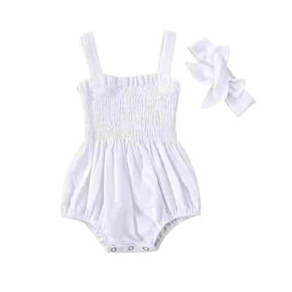 Infant Baby Girls Summer Elastic Jumpsuit Outfit: Comfortable & Stylish - Home Kartz