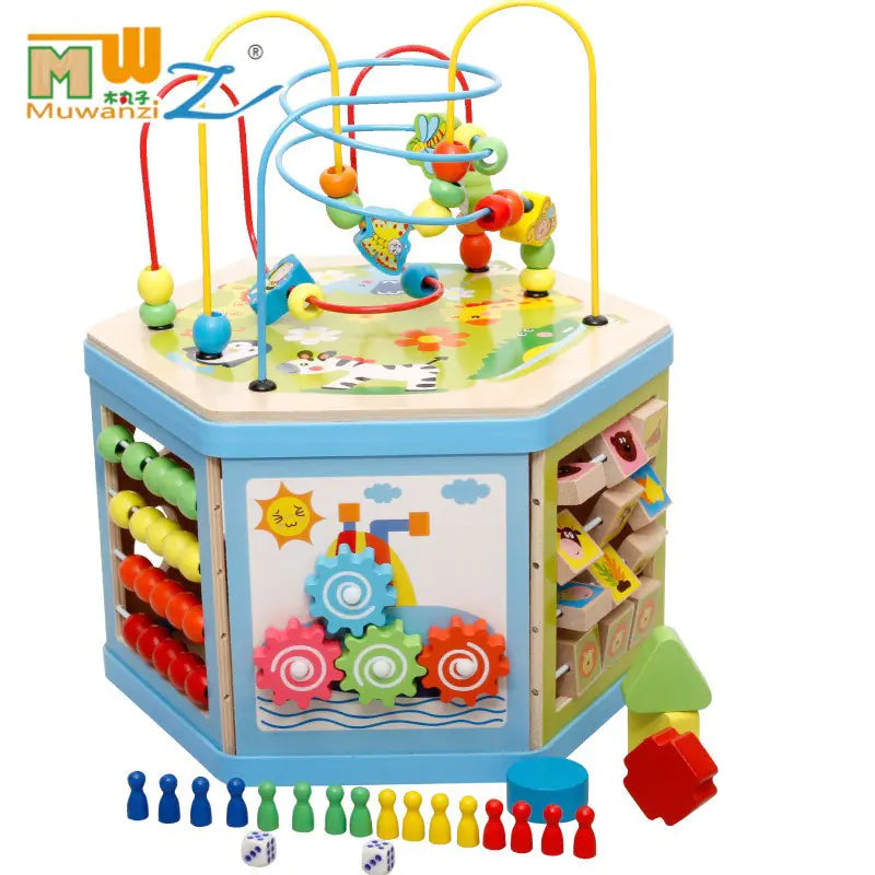 Endless Ways to Learn & Play : The Large Wooden Bead Box That Boosts Focus, Counting, and Creativity