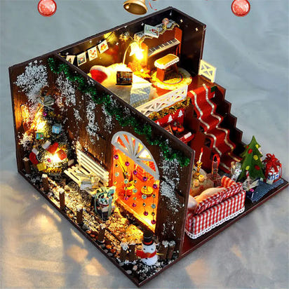 Build the Magic of Christmas - A Handcrafted Wooden House Kids Can Create & Cherish!