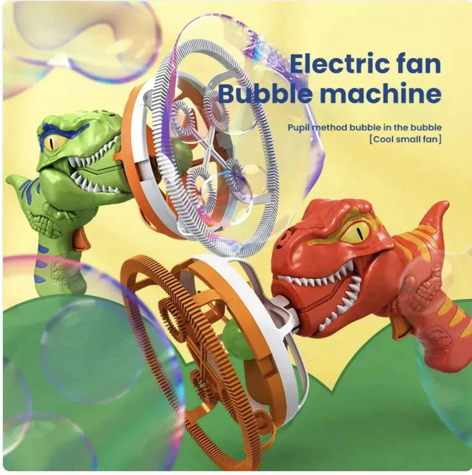 Experience Prehistoric Playtime Fun with the Handheld Dinosaur Bubble Blower Toy - Home Kartz