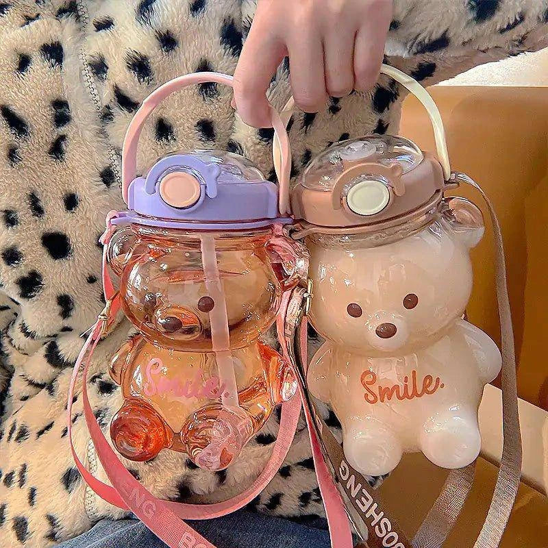 Kawaii Bear Water Bottle for Kids – Cute & Functional Hydration Solution - Home Kartz