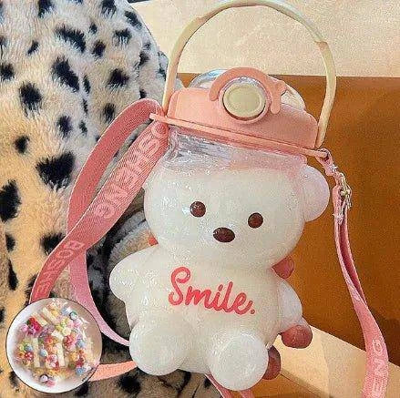 Kawaii Bear Water Bottle for Kids – Cute & Functional Hydration Solution - Home Kartz